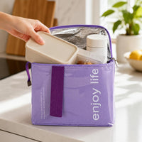 Large Capacity Insulated Lunch Bag for Students and Office Workers, Portable Picnic Cooler Tote with Thick Aluminum Foil Lining