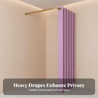 Wall-Mounted L-Shaped Curtain Rod Space-Saving Changing Room Curtain Track Easy Installation Curved Dressing Room Rod Long-Lasting for Boutique Managers, DIY Enthusiasts, Homeowners, Bathroom, Bedroom, Office, Hospital