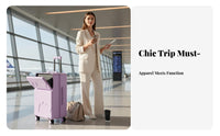 Front-Unziping Hand Luggage Quiet 360° Casters Front-Unziping Wheeled Bag Integrated Combination Security Fastener Security Fastener Suitcase
