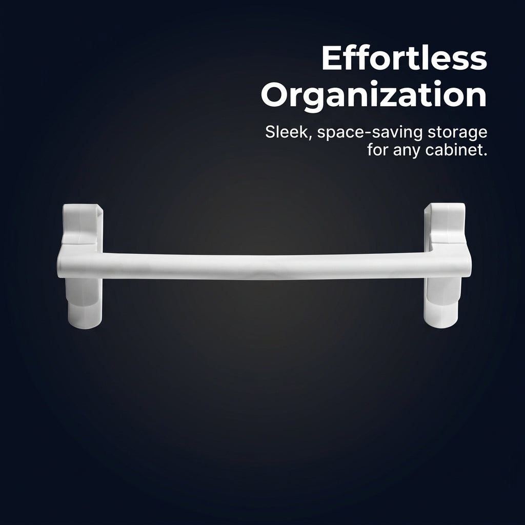 Sink Cabinet Kitchen Towel Rail, Over Door Dish Cloth Holder, No-Drill Single Bar for Dorm Room Students, Versatile Wall Mounted Tea