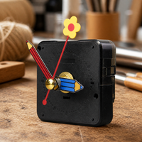 DIY Wall Clock Movement Kit with Silent Sweep Second Hand and Cartoon Pencil Pointer