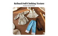 30cm Doll Outfit Set BJD Doll Clothing Fashionable BJD Clothes Set for Kids, Imaginative Play