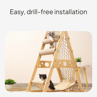 Cat Tree with Sisal Scratching Post and Wood Tower