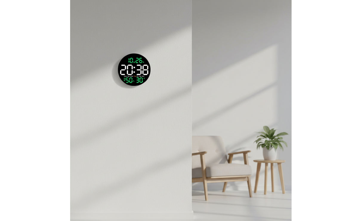 Digital Wall Clock Minimalist Electronic Wall Clock Electric for  old , Bedroom