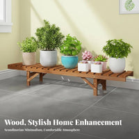 Complimentarystanding 3-Tier Plant Ladder Multi-Tiered 3-Tier Ladder Shelf Stable Design Display Stand Easy Assembly for Gardeners, Apartment Dwellers, Homeowners, Balcony, Living Room, Indoor, Garden