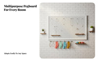 Round Hole Pegboard Panel Multi-Functional Metal Pegboard Organizer Rust-Resistant Heavy Duty Tool Board for Garage, Kitchen, Study Room