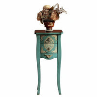 traditional USA-inspired Design Square Table with Drawer and Shelf Vintage design & aesthetic Bedside Cabinet with Drawers Multi-Functional Household Furniture Rustic Wood Grain for homeowners, Students, Bedroom, Study, Hallway