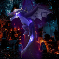 1.9m Halloween Inflatable Dinosaur Knight Flying Dragon LED Decoration