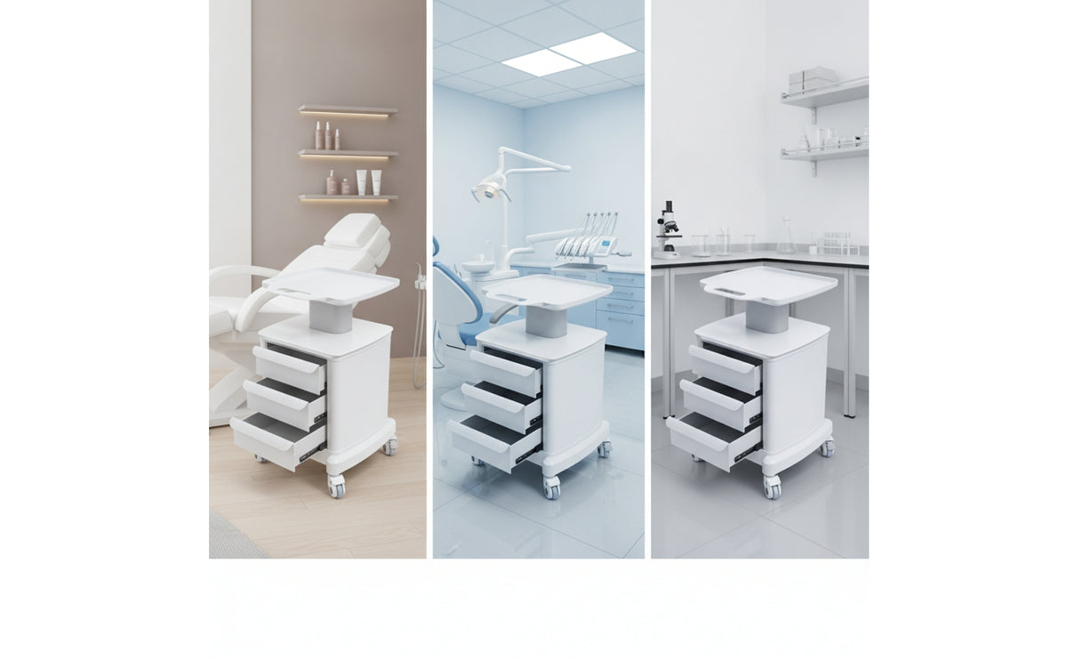 Rolling Trolley Cart Multi-Compartment Salon Cart with Drawers Comprehensive Beauty Trolley for Hair Stylists, Beauticians, Salons, Spas