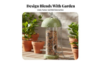Decorative Design Wild Bird Feeder Weather Resistant Wild Bird Dispenser Easy to Refill for Garden Enthusiasts, Backyard