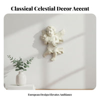 Angel Wall Planter European Design Resin Angel Sculpture 3D Effect Cherub Wall Vase for Living Room, Bedroom, Entryway