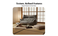 Comfortable Bean Bag Couch Modern Design Floor Sofa Plush-Feel Fabric Lounge Seating No Assembly Required for Apartment Dwellers, Young Adults, Living Room, Bedroom, studying, Gaming