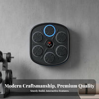 Multiple Modes Music Boxing Machine Built-in Hit Counter Smart Music Boxing Machine Rechargeable Wall Mounted LED Punching Pad Easy Installation for Fitness Enthusiasts, Adults, Beginners, Home Gym, Living Room, Garage