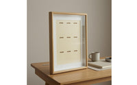 Wooden Medal Frame Clear Front Panel 9 Medal Display Frame Dust Protection