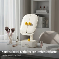Lighted Mirror with Storage Base Built-in illuminated Light Vanity Organizer Gift suggestion