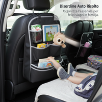 Car Backseat Organizer with Storage Pockets for Kids and Travel Essentials