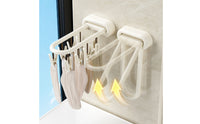 Drying Rack with Sock Clips No-Drill Clothes Airer with Sock Clips Wall Drying Rack Space-Saving Compact for Bathroom, Balcony