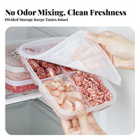4 Pieces Divided complimentaryzer Tray Airtight closure Compartmentalized Food container complimentary