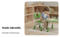 Adjustable Height Heart Cutout Backrest Chair Ergonomic Design children's Furniture Heavy Duty Toddler Seat for Preschoolers, Toddlers, Kindergarten Teachers, Classroom, Home, Daycare Center, Playroom