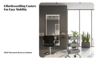 With Wheels Hair Dyeing Tool Trolley 360° Swivel Casters Multi-Drawer Rolling Station Heavy-Duty Salon Utility Trolley Versatile Use for Hairstylists, Beauty Professionals, Cosmetology Students, Barber Shop, Barbershop, Spa