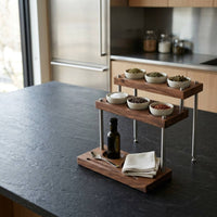 Three-Tier Coffee Tool Rack Space-Saving Espresso Accessory Holder Compact Organizer with Slots Detachable for Baristas
