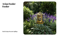 Hanging Metal Avian Feeder Weather-Resistant Wrought Avian Feeder Garden Accessory Waterproof Nature Supply for Yard