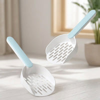 Cat Litter Sifter and Sand Sifter with Scooper Stand, Litter Scooper Sifter Sieve for Cats and Kittens, Angled Shape for Used Litter Trays