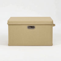 Foldable Storage Box with Lid Robust Storage Bin with Handles Collapsible Textile Bin Breathable Organizer Bins Lightweight