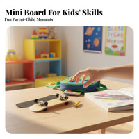 6 Pieces Alloy Trucks Maple Wood Fingerboard Includes Assembly Tool Wooden Finger Skateboard for Children, Skateboarders, Desktop, Desk