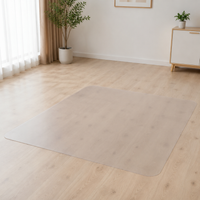 Anti-Slip Transparent Chair Mat for Hardwood Floors and Carpets, PVC Floor Protector for Office and Home