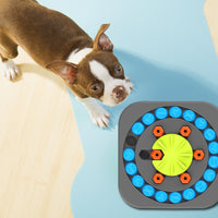 Interactive Dog Puzzle Toy with Rotating Disc for Treat Dispensing