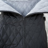 Windproof Wrap Thickened Fleece Lined Blanket Lower Torso Warmer Bag Launderable Long-Lasting for Elderly, Winter