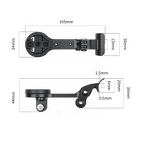 Bike Computer Mount with Action-Sports Interface Adapter Secure Bracket Adjustable Holder for Road Bicycling
