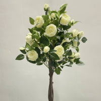 Artificial Rose Tree Decorative Artificial Rose Topiary Tree Compact for Entryway
