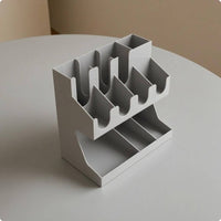 Two Tier Storage Rack Separated Compartments Coffee Shop Organizer Rack Stable Coffee Station Bar Organizer for Baristas