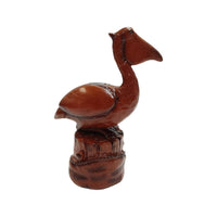 Resin Animal Figurine Carved Wood-Look Figurine Carved Desktop Ornament for Art Collectors, Bookshelf, Office Desk, Mantel