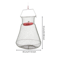 Foldable Catch-Holding Keep Net with Buoy Floating Wire Catch-Holding Basket Heavy Duty Quick Drying for Anglers