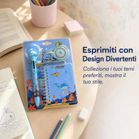 Cartoon Stationery Set for Students - Ballpoint Pen & Notebook Gift Box (3-Piece Set)
