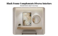 Neutral Tones Cream Design Abstract Painting Ready to Hang Abstract Textured Wall Art Brushed Aluminum Alloy Frame 3D Textured Wall Art for Interior Designers, Business Owners, Gift Givers, Living Room, Entryway, Hallway, Bedroom