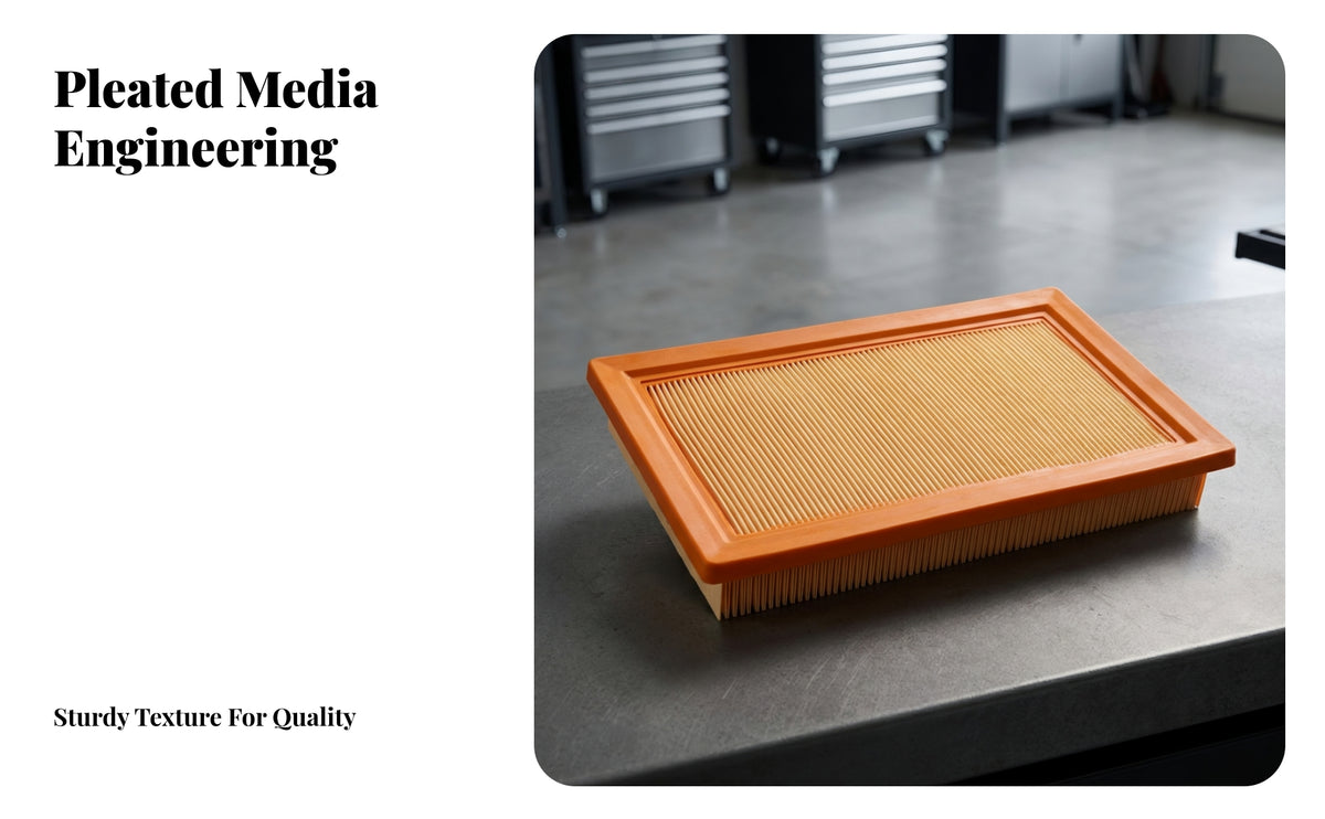 Direct-Fit Replacement Air Media | Flat Layered Construction, Air Cleaner unit, for Generator