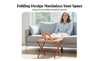 Multifunctional Woven Leg Rest Compact Design Footrest Easy to Assemble Footstool Sturdy & Stable for Creamice Workers, Homeowners, Seniors, Under Desk, Living Room, Entryway, Bedroom