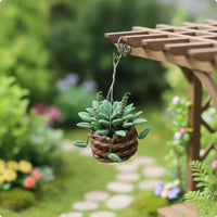 Simulated Miniature Clay Flower Realistic Dollhouse Flower with Pot Small Ornament Detailed for Collectors, Crafters, Fairy Garden, Tabletop Display
