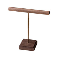 Walnut Wood Jewelry Stand Copper Wood Bracelet Display Necklace Rack