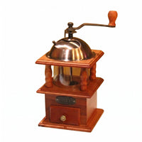 Vintage Wood Coffee Bean Grinding Machine Pull-out Drawer Kitchen Tool Decorative