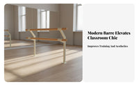 Heavy Duty Floor Mounted Double Ballet Barre Sturdy Double Ballet Barre Manganese Steel Core Fixed Leg Stretch Bar for Dancers, Professionals, Kids, Home Gym