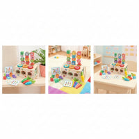 Sorting and Stacking Toy Fine Motor Wooden Sorting Toy Shape Sorter Educational Toys Non for Toddlers, Playroom, Daycare