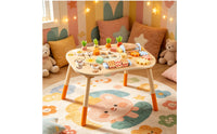 Wooden Activity Table Early Educational Young Child Busy Table Develops Fine Motor Skills Young Child Activity Center for Infants
