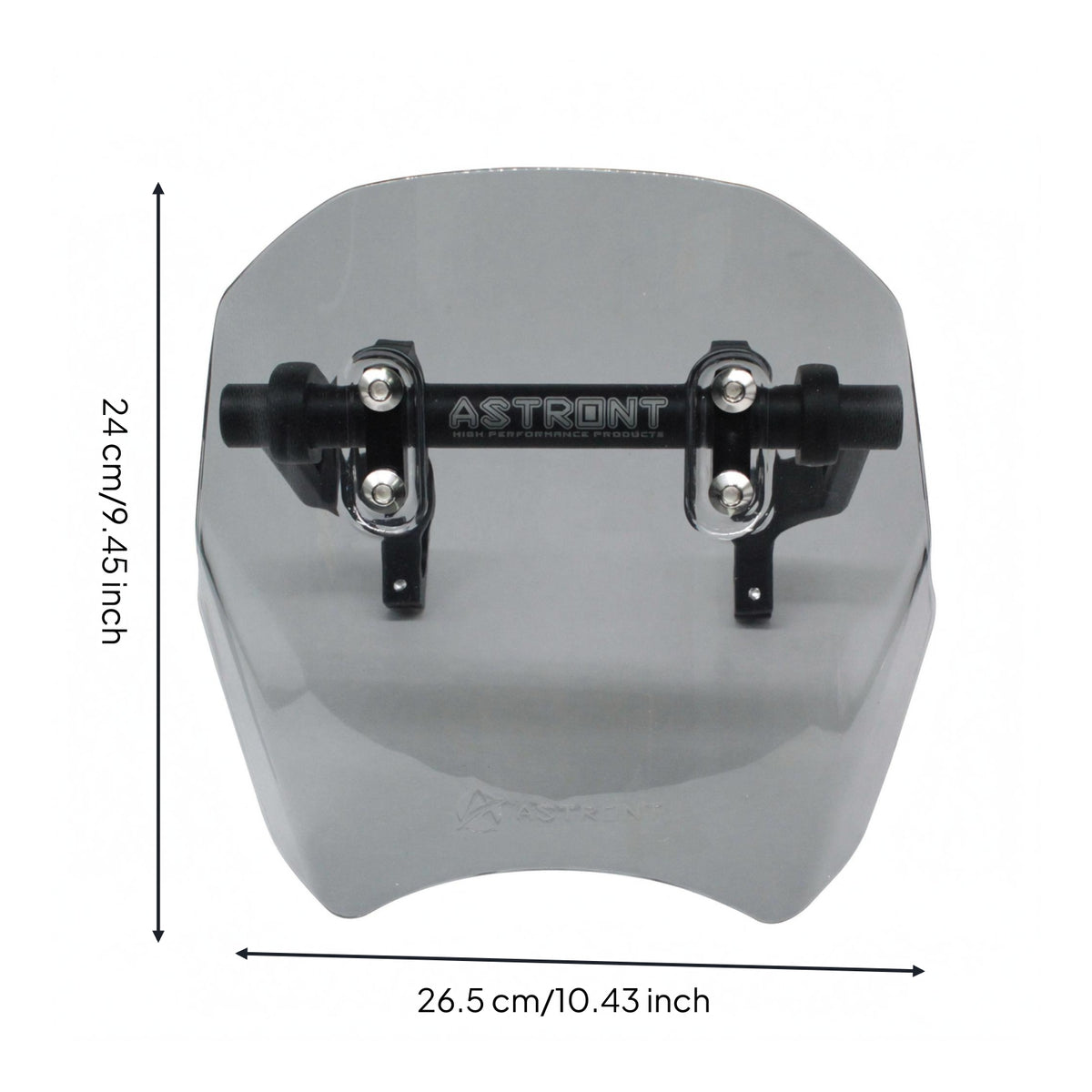Vintage Style Motorcycle Front Windshield Metal Brackets Clear Motorcycle Windshield Handlebar Crosspiece Headlight Mount Flyscreen Rounded Flared