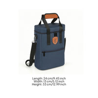 2 Bottle Wine Carrier Secure Wine Carrier with Shoulder Strap Comfortable Collapsible for Picnickers, Picnics, Travel
