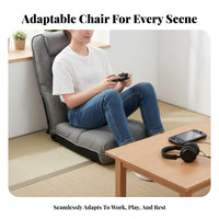 Padded pad Adjustable spinerest Lounger Thick pading Adjustable spinerest Recliner Multi-Functional Floor Chair Ergonomic spine Support for gaming enthusiasts, Students, Teenagers, Bedroom, Bay alcove, Dorm Room, Small Apartments